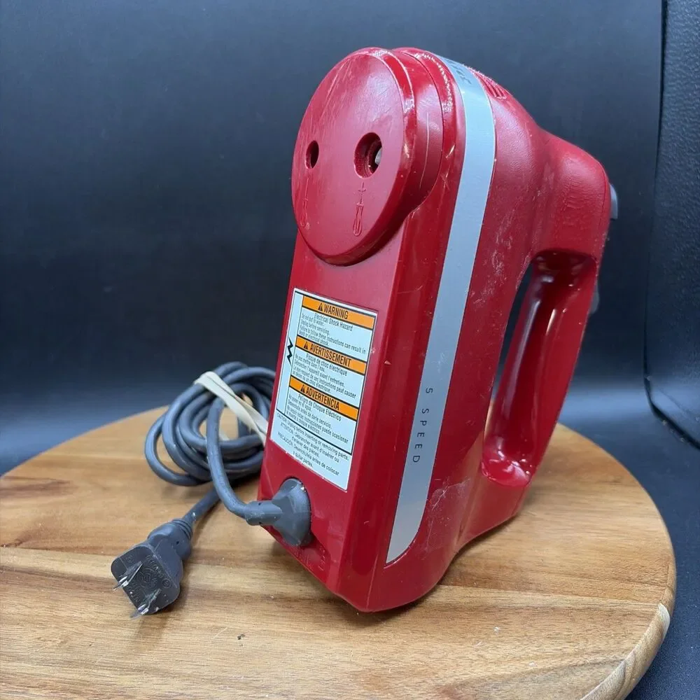 KitchenAid 5-Speed Hand Mixer - Red (No Beaters) WORKS Model #KHM512ER
